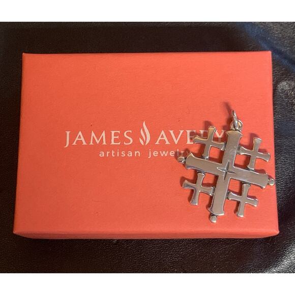 James Avery Pendant Jerusalem Cross Sterling Silver Retired - Picture 9 of 9